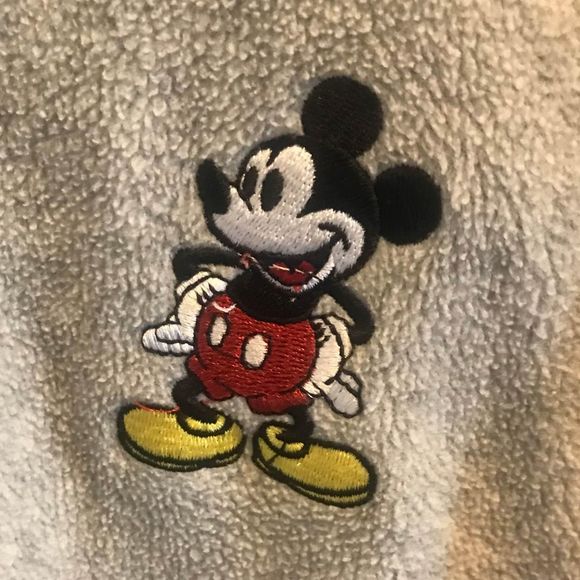 Disney Store Men’s Size Large Fleece Lined Jacket Embroidered Mickey Mouse - Picture 2 of 4